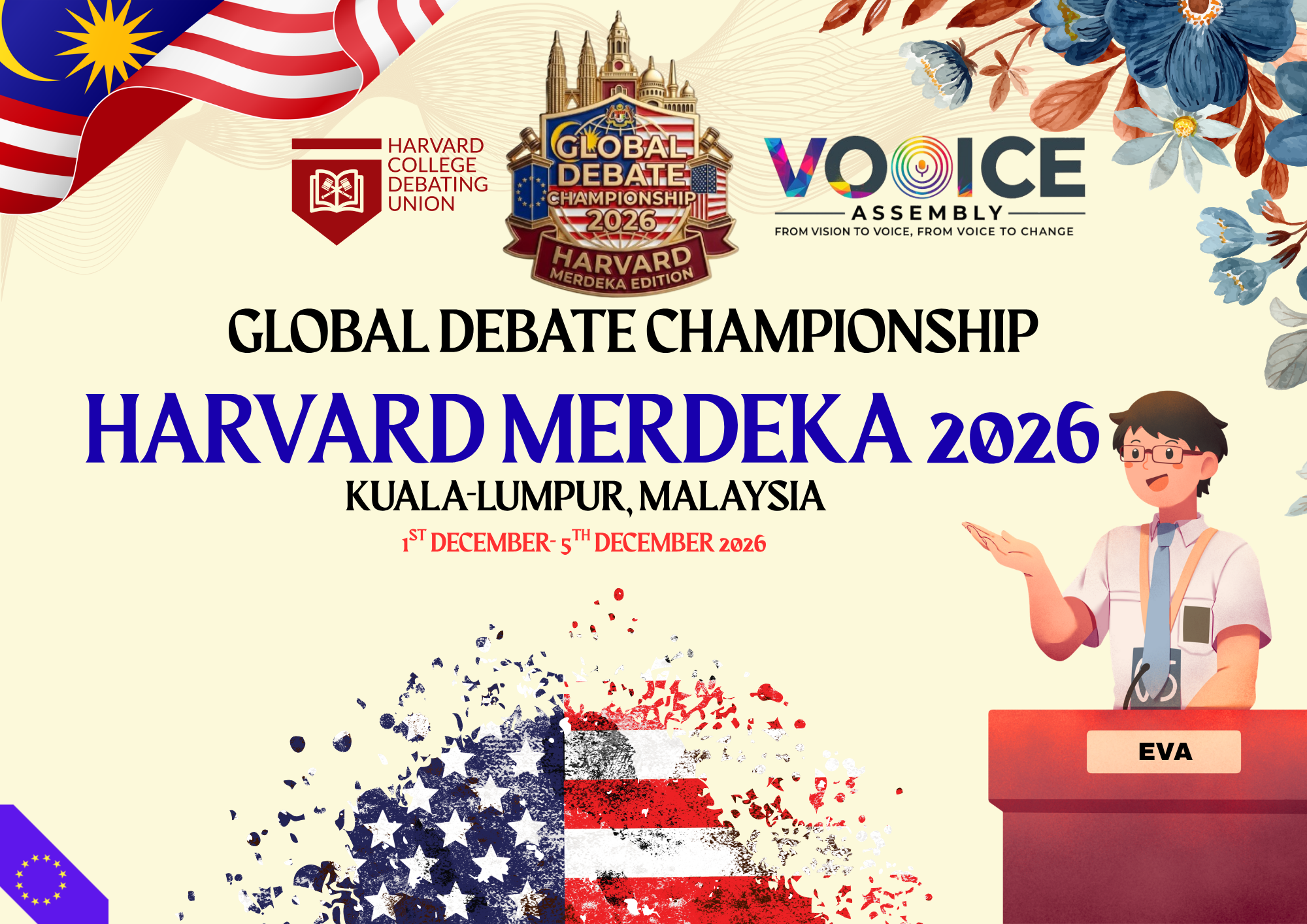 BREAKING NEWS: VOOICE ASSEMBLY USA Unveils the Flagship Global Debate Championship 2026 – Harvard Merdeka Edition in Kuala Lumpur!